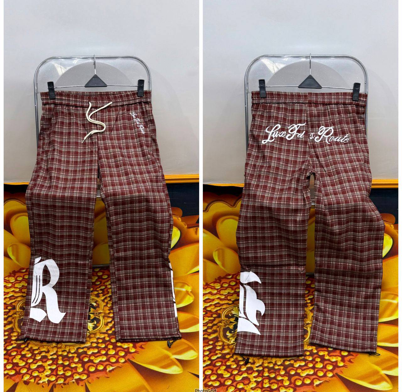 Crimson Red Fleece Hype Joggers