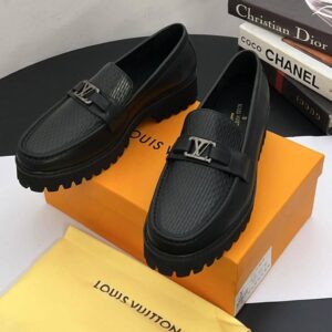 Louis Vuitton Style Onyx Monogram Loafers