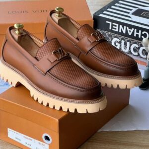Men’s Louis Vuitton Style Amber Monogram Loafers