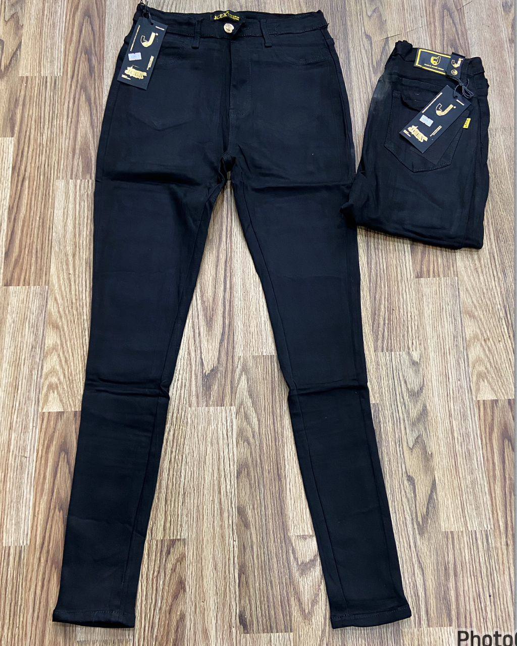 Ultra-Stretch High-Waisted Jet Black Skinny Jeans
