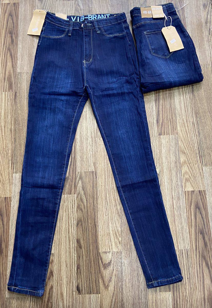 High-Waisted Sculpting Skinny Jeans – Deep Indigo Wash