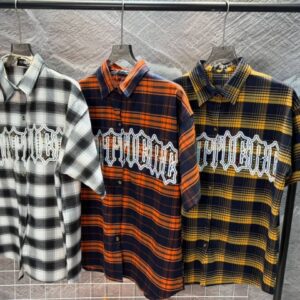 "Gothic Identity" Rhinestone-Encrusted Plaid Shirts