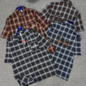 "Identity Plaid" Script-Back Flannel Shirts
