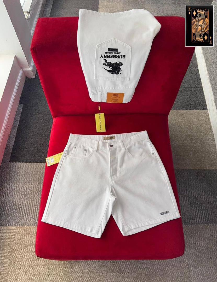 High-Definition Embroidered Denim Shorts