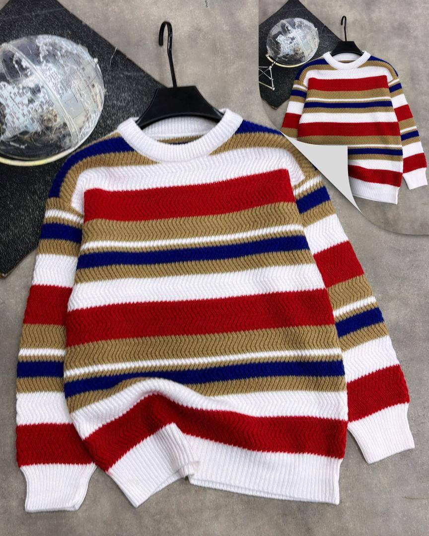 Urban Relaxed-Fit Intarsia Style Crewneck