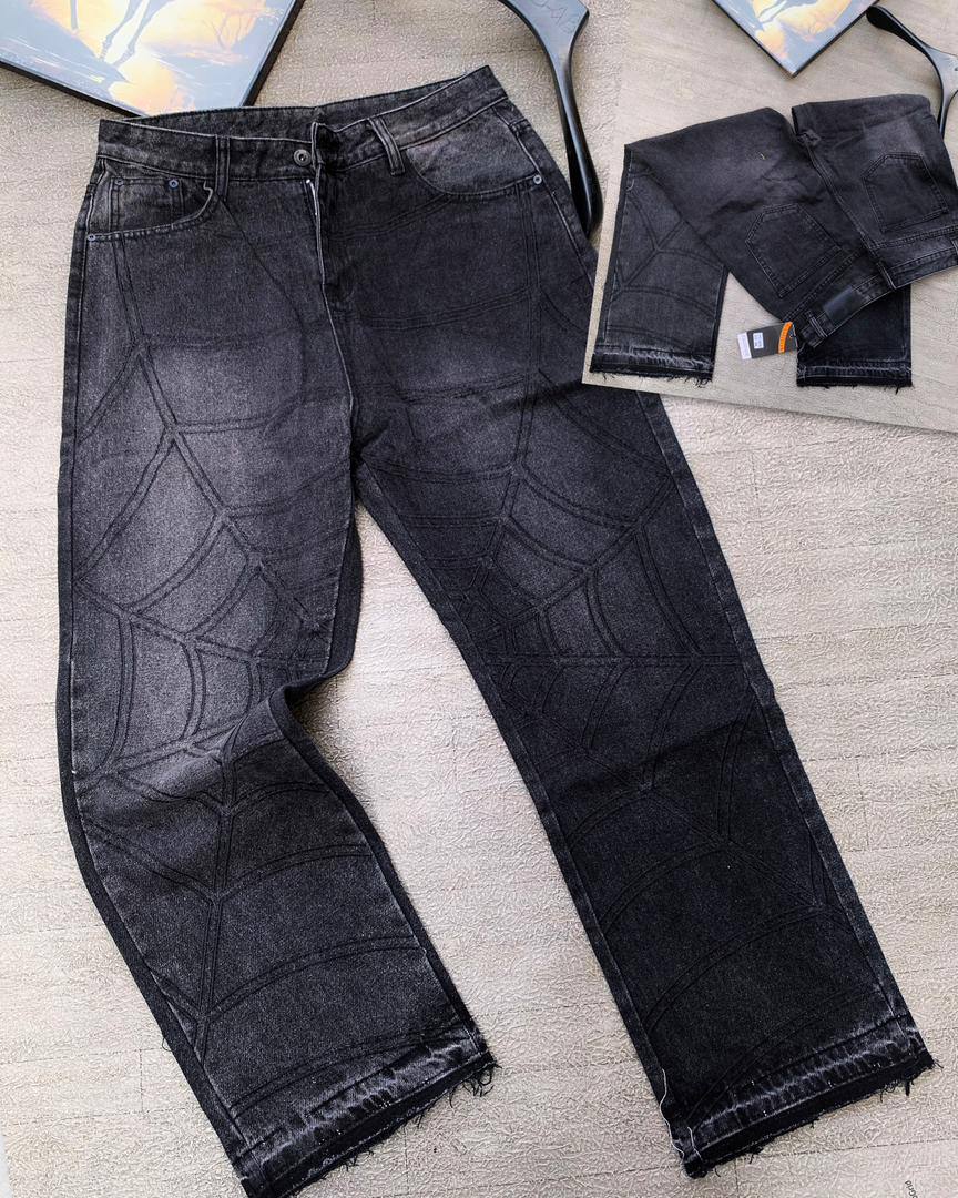 Urban Minimalist Loose Indigo Jeans | Premium Thick Cotton Skater Pants