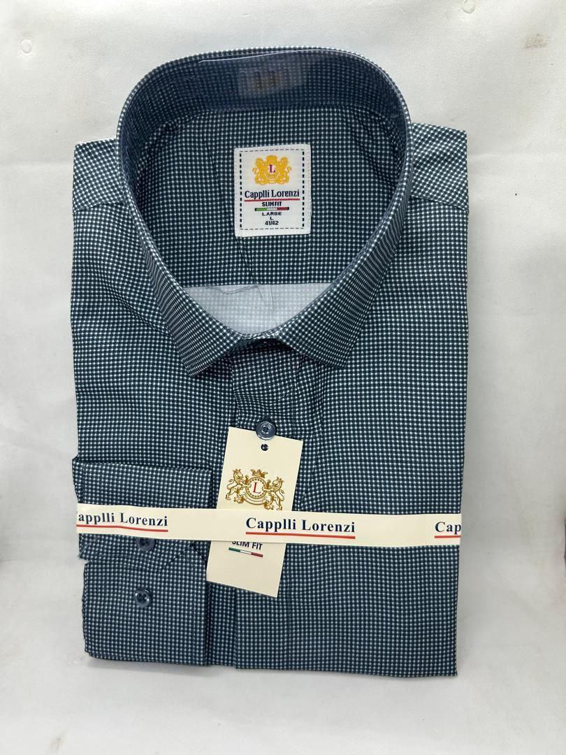 The Teal Pointillism — Spruce Micro-Grid Shirt