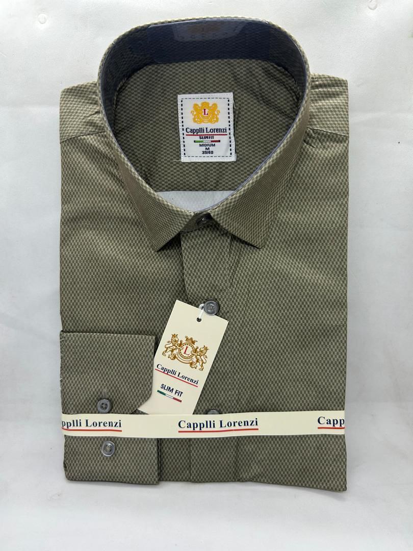 The Moss Matrix — Muted Sage Houndstooth Button-Downs Shirt
