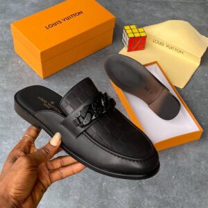 Louis Vuitton "Damier" Tonal Chain Mule