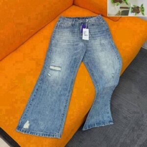 Men's Slouchy Relaxed-Fit Denim Pants - Sun-Bleached Light Wash