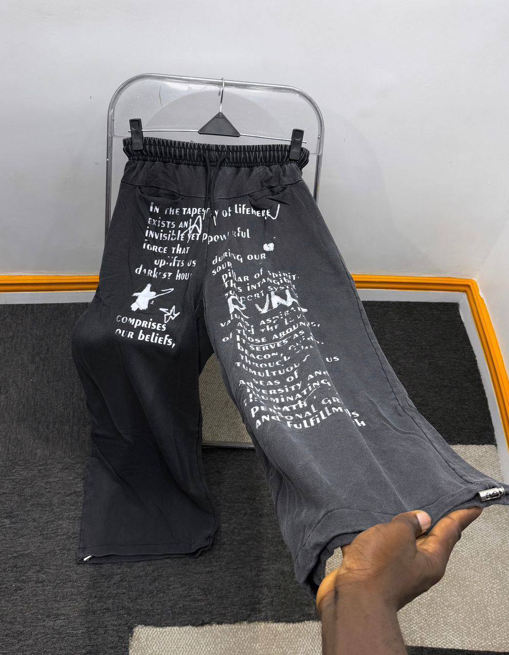 "Tapestry of Life" Gothic Graphic Sweatpants – Men's Wide Leg Loungers