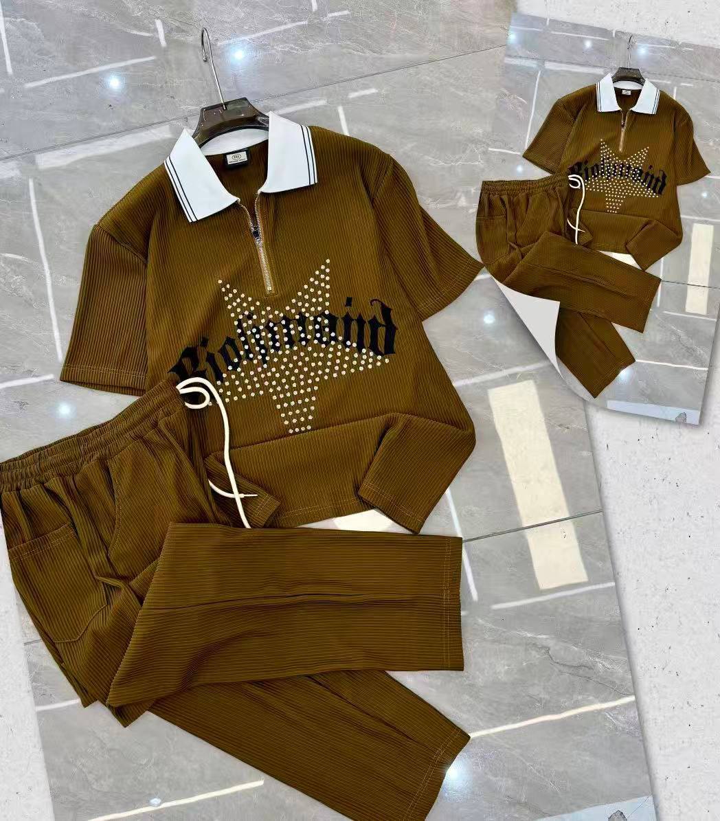 Men’s Premium Plissé Ribbed Rhinestone "Richmond" Star Co-ord Set - Image 5