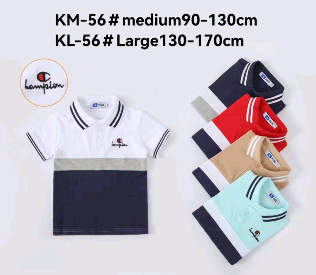 Kids' Varsity Color-Block Sporty Polo Shirt
