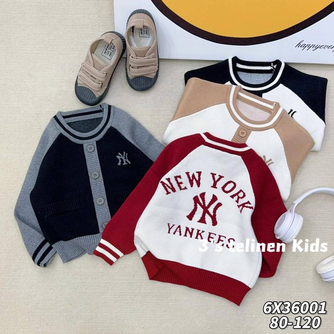 Kids' Premium Vintage Varsity Crewneck Sweater