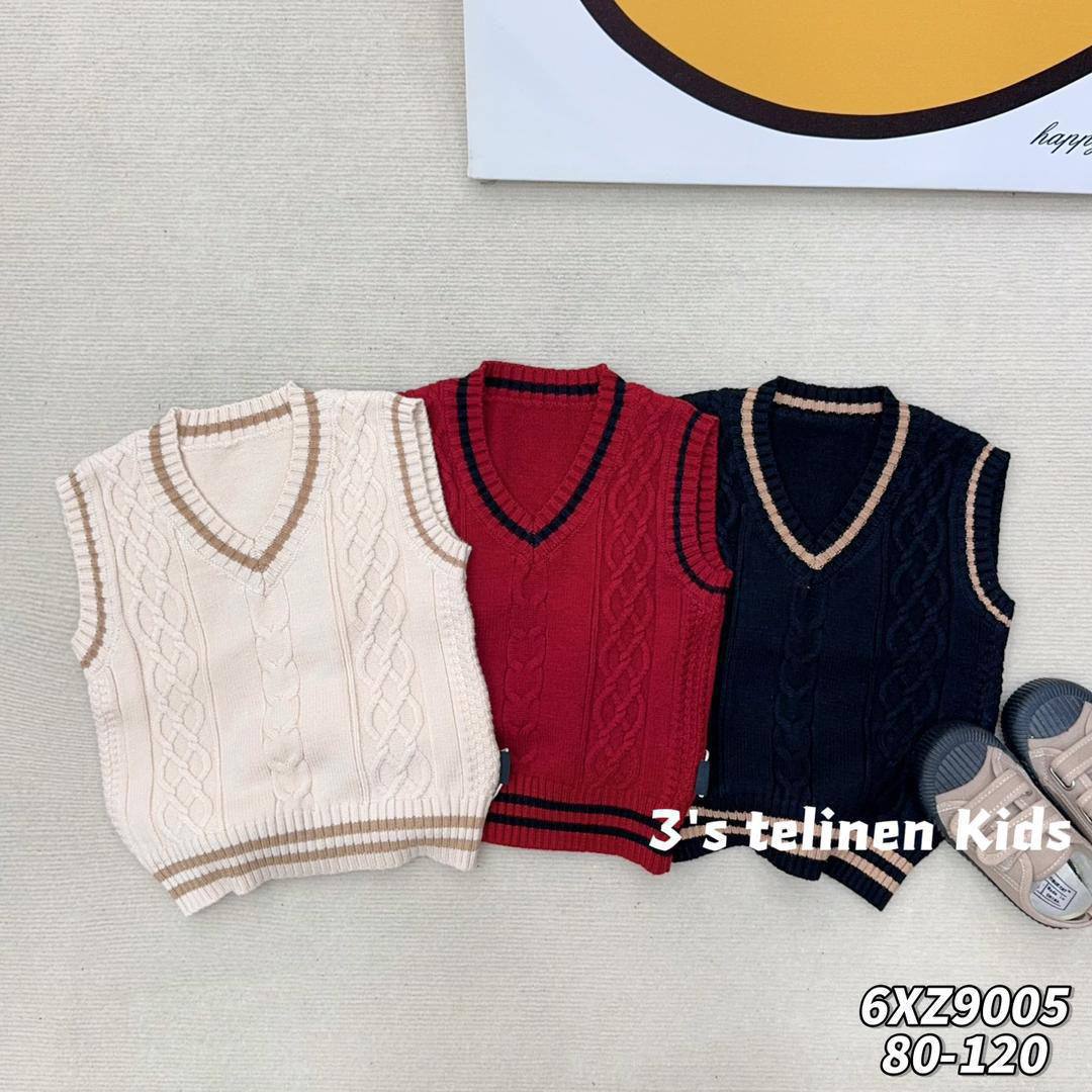 Kids' Classic Cable-Knit Preppy Vest