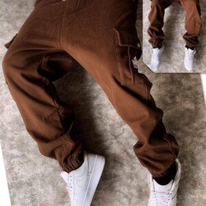 Brown Cargo Jogger Pants