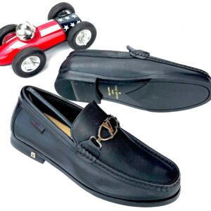 Men’s Luxury Black Leather Loafers – Designer Slip-On Shoes