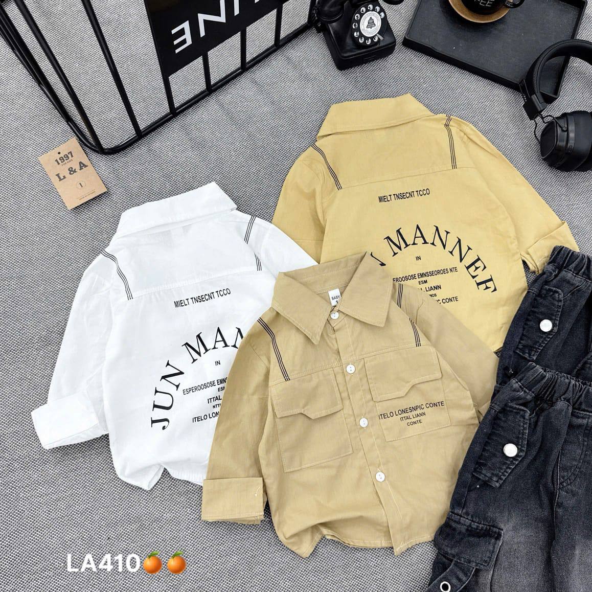 Kids' Luxury Embroidered Giraffe Cotton Polo Shirt & Trouser Set