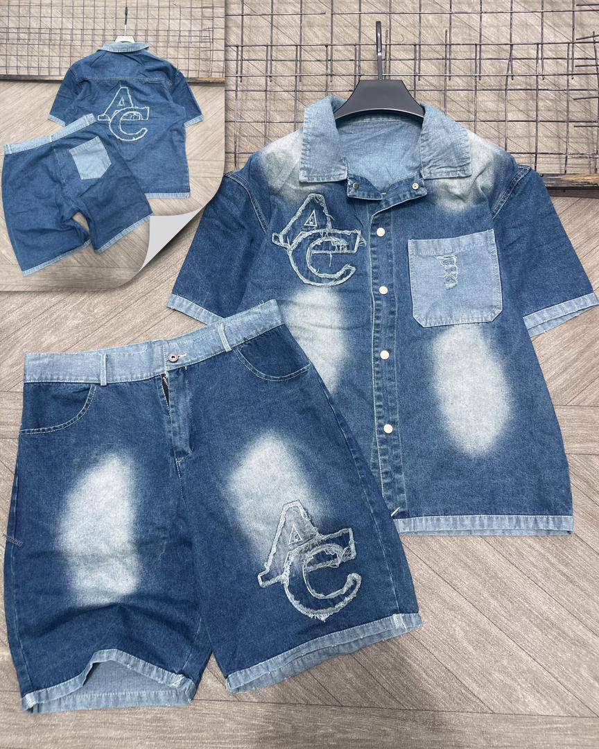 Vintage Indigo Denim Matching Set