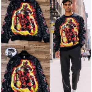 Architectural Print Blank Crewneck Sweatshirt
