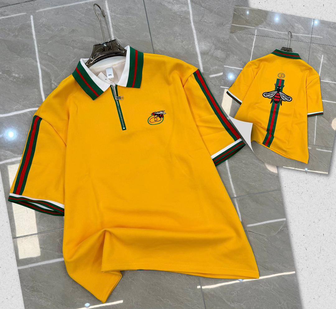Men's High-Street Smart-Casual Polo with Bold Graphic Patches