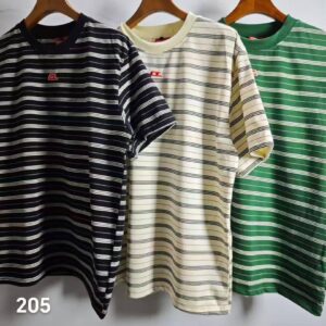 "Cyber-Stripe" Heavyweight Textured Essential Tee.