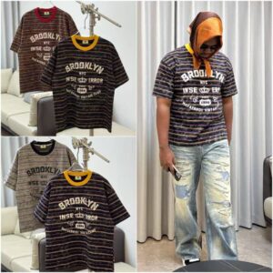 Brooklyn "Vintage Club" Distressed Striped Tee