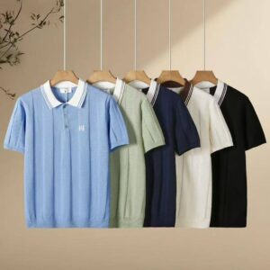 Textured "Elite Mercer" Knit Polos