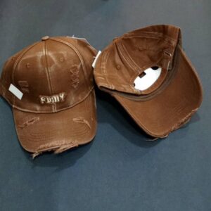 Funny Distressed Brown Cap