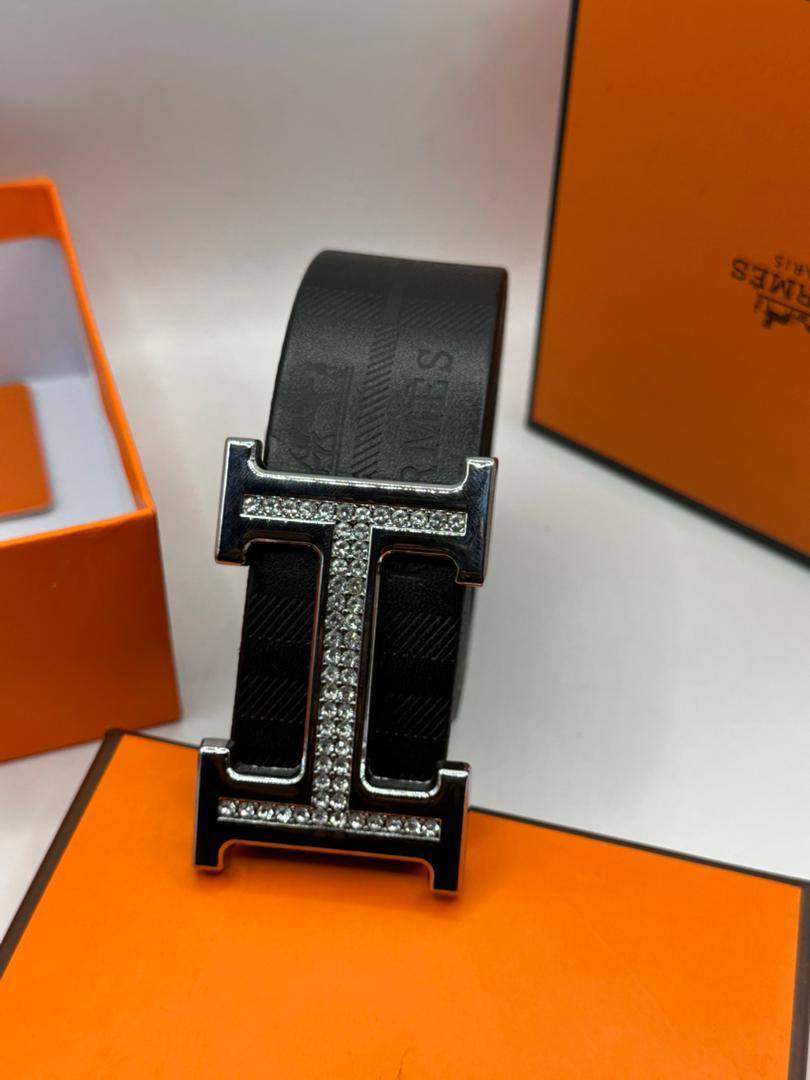 The Hermès-inspired Iced-Out H-Buckle Belt