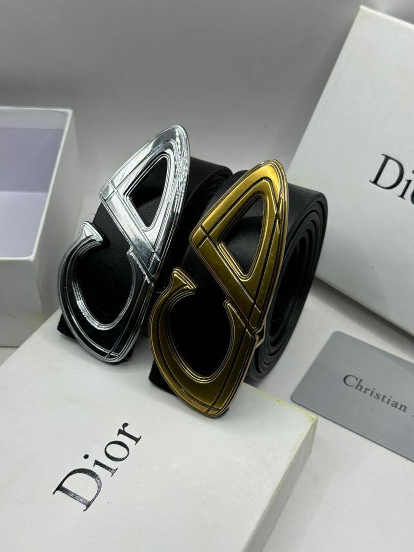 Men’s Dior-Inspired "CD" Angular Belt