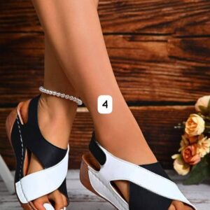 Aura Monochromatic Comfort Wedge Sandals