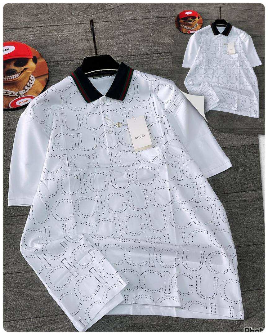 Graphic Patch Polo Top – Men's Streetwear Collared Shirt