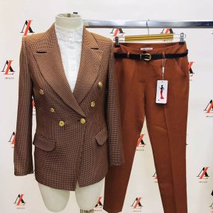 Executive Houndstooth Double-Breasted Blazer & Trouser Suit