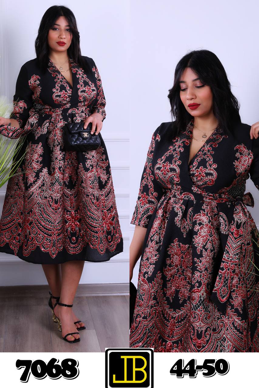 Elegant Embroidered Midi Dress