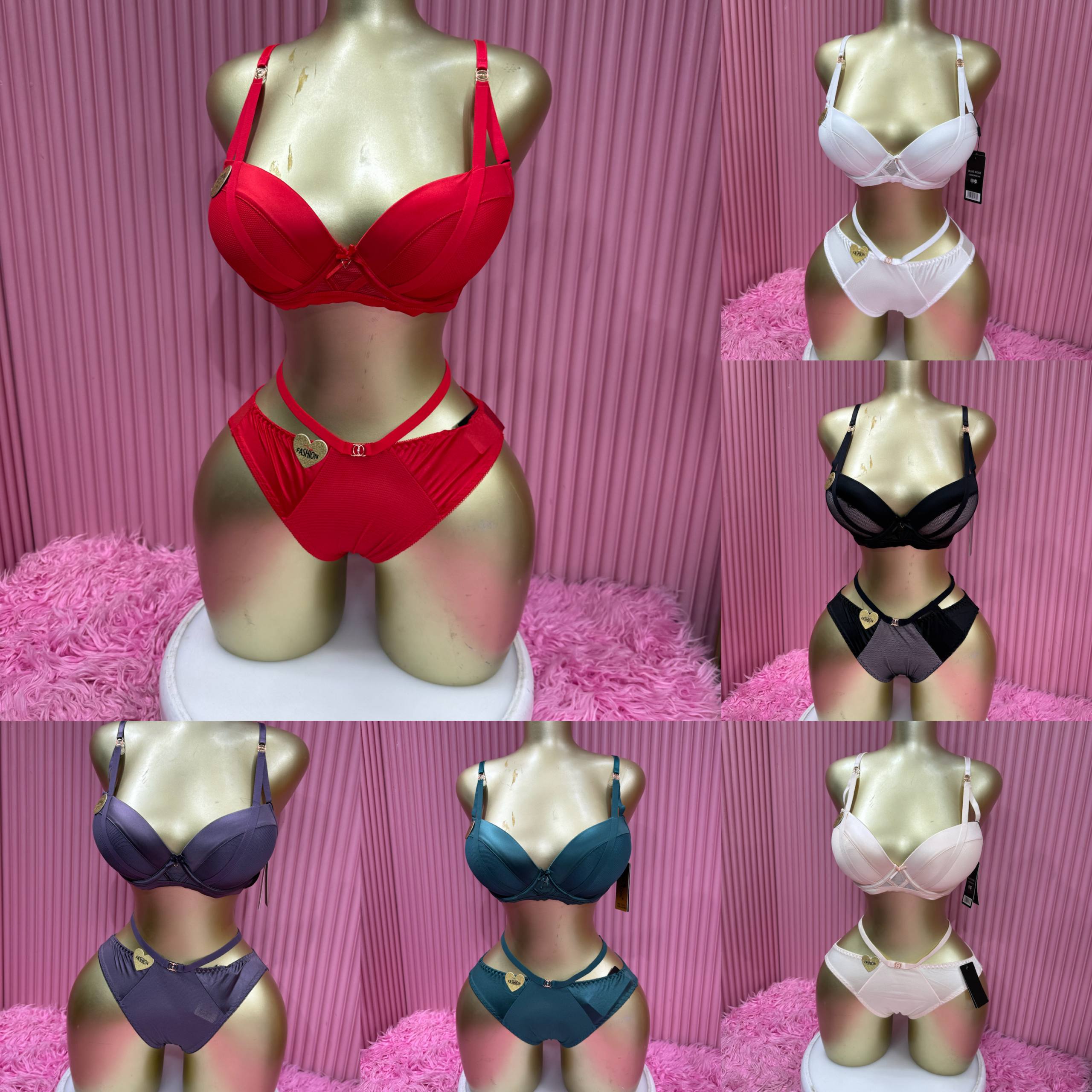 Underwire Push-Up Bra & Strappy Cutout Panty Set