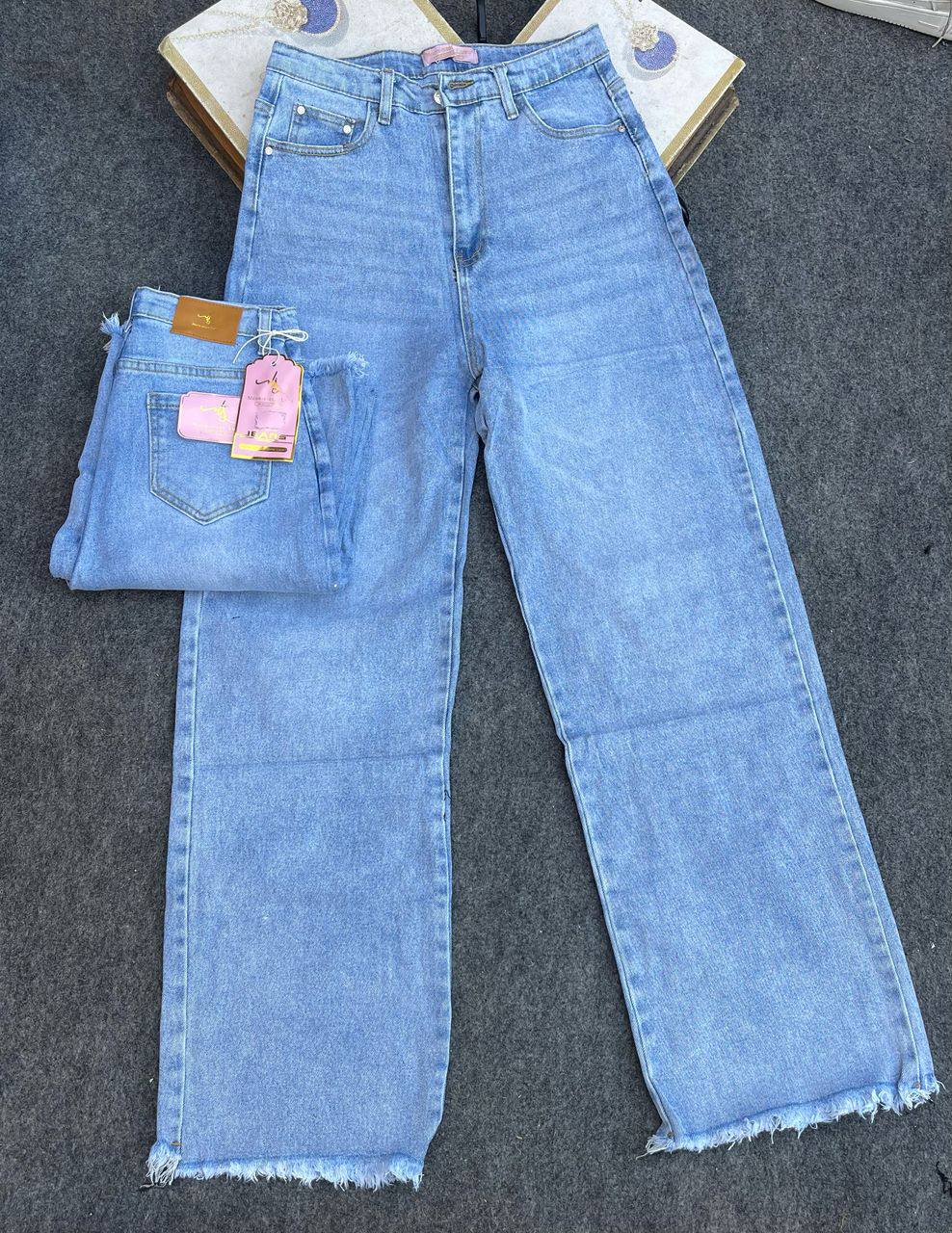 Essential High-Waisted Wide-Leg Denim Jeans - Image 2