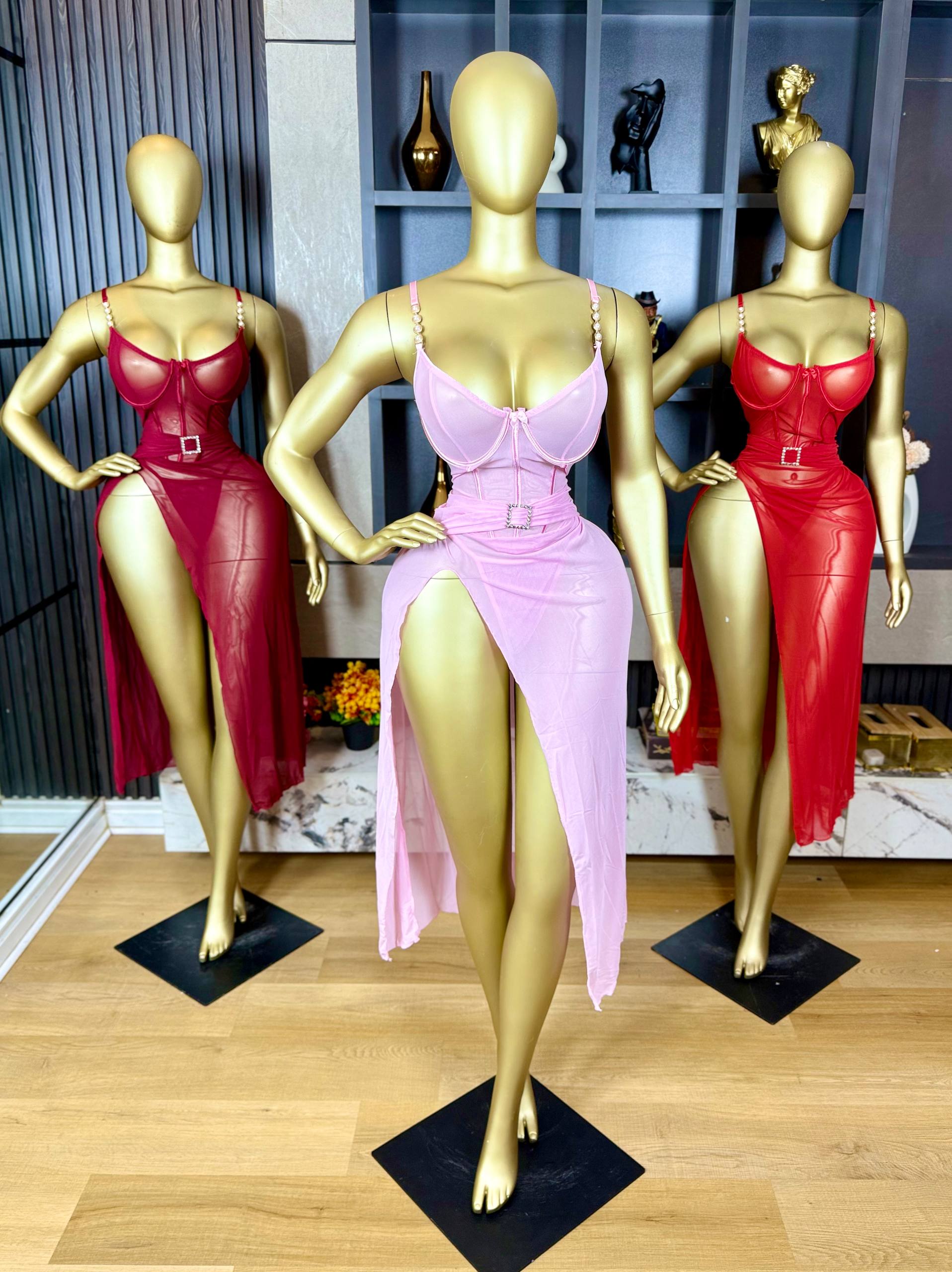 Women's Seductive Sheer Mesh Maxi Lingerie Gown (Copy) - Image 3