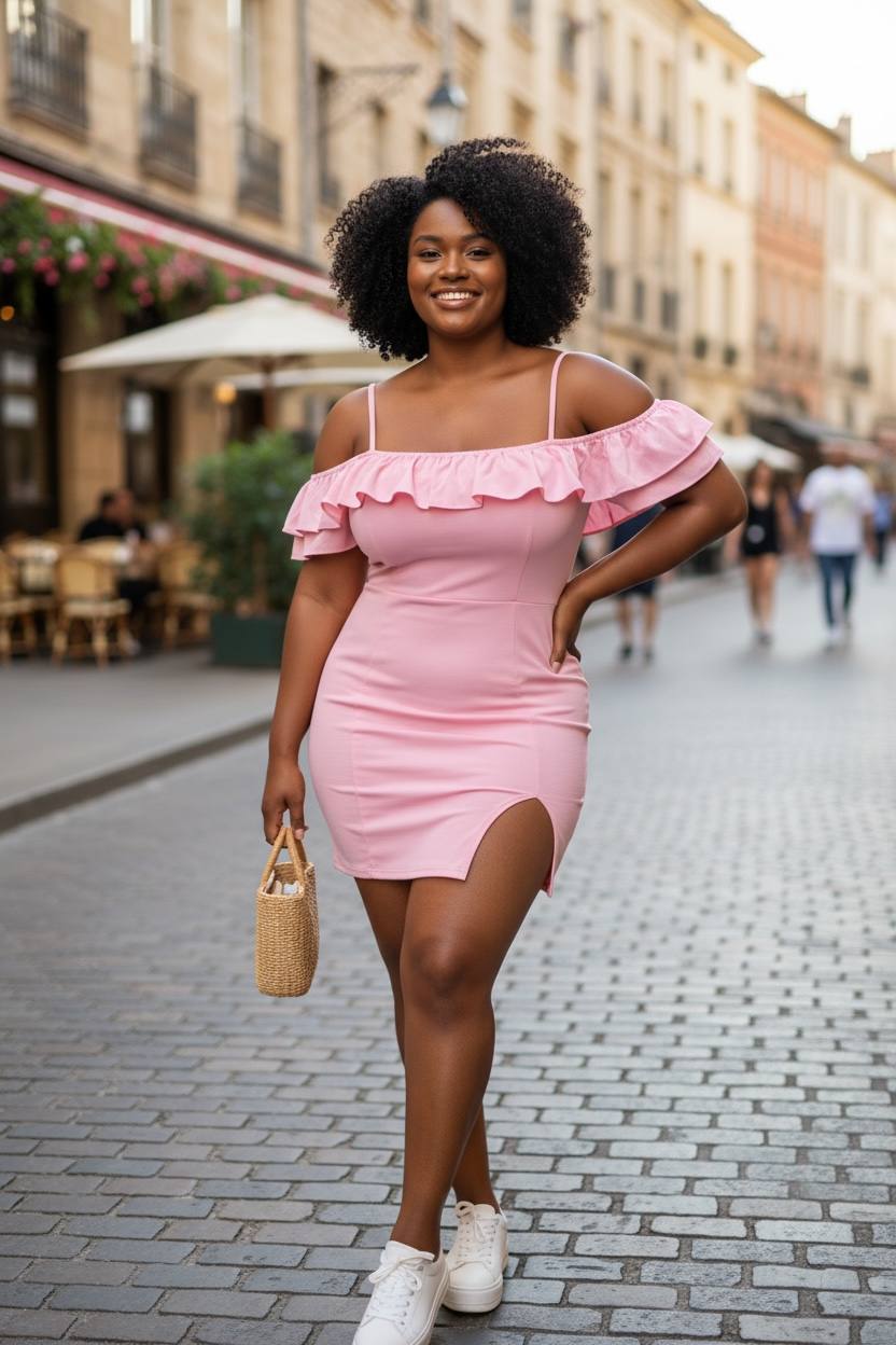 Women's Luxurious Off-the-Shoulder Ruffle Mini Dress - Image 2