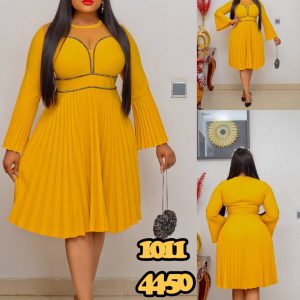 Chic Pleated Rhinestone-Trimmed Cocktail Dress 