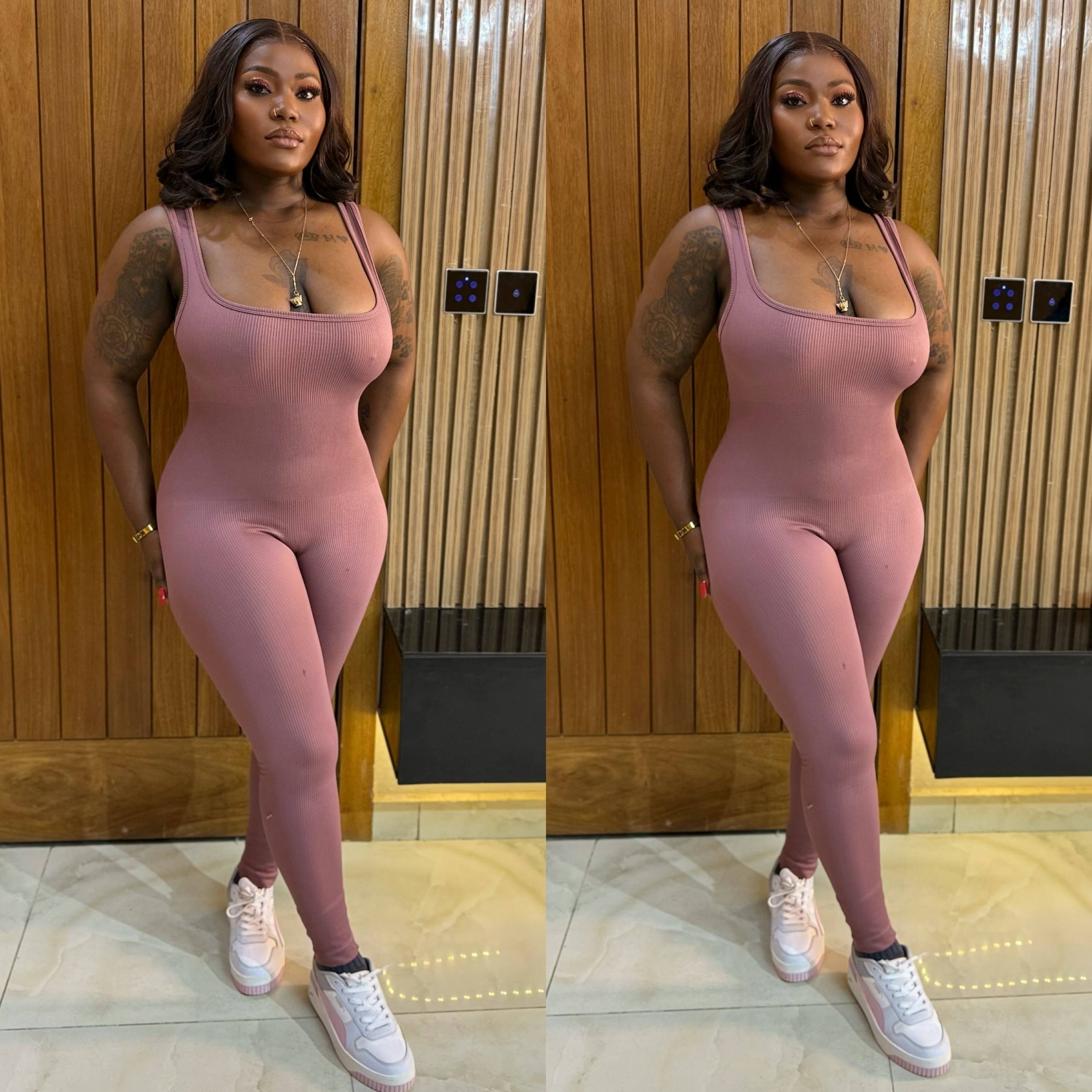 Women's Sculpting Ribbed Full-Length Jumpsuit - Image 4