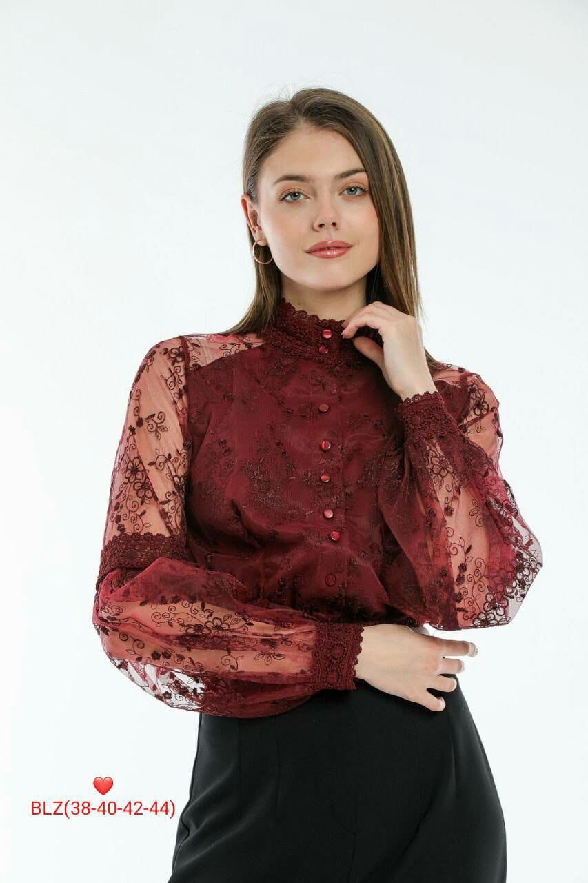 Juliet Floral Lace Crop Blouse - Image 6