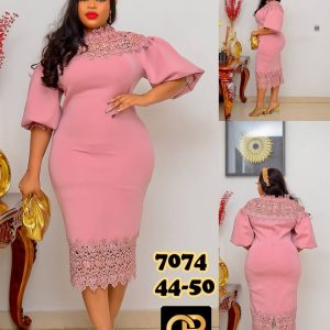Empress Cord-Lace Accented Scuba Midi Dress 
