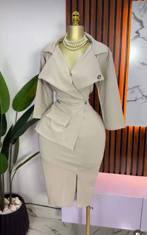 Women's Bold Crimson Corporate Pencil Dress
