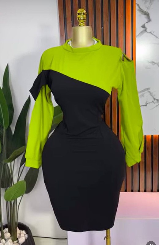 Women's Sophisticated Cold-Shoulder Executive Pencil Dress