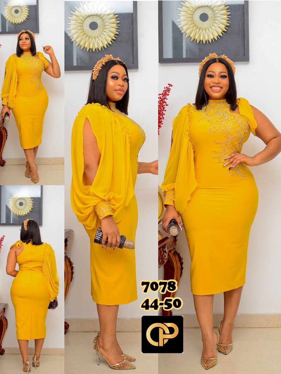 The Simi Asymmetric Cold-Shoulder Midi Dress - Image 2