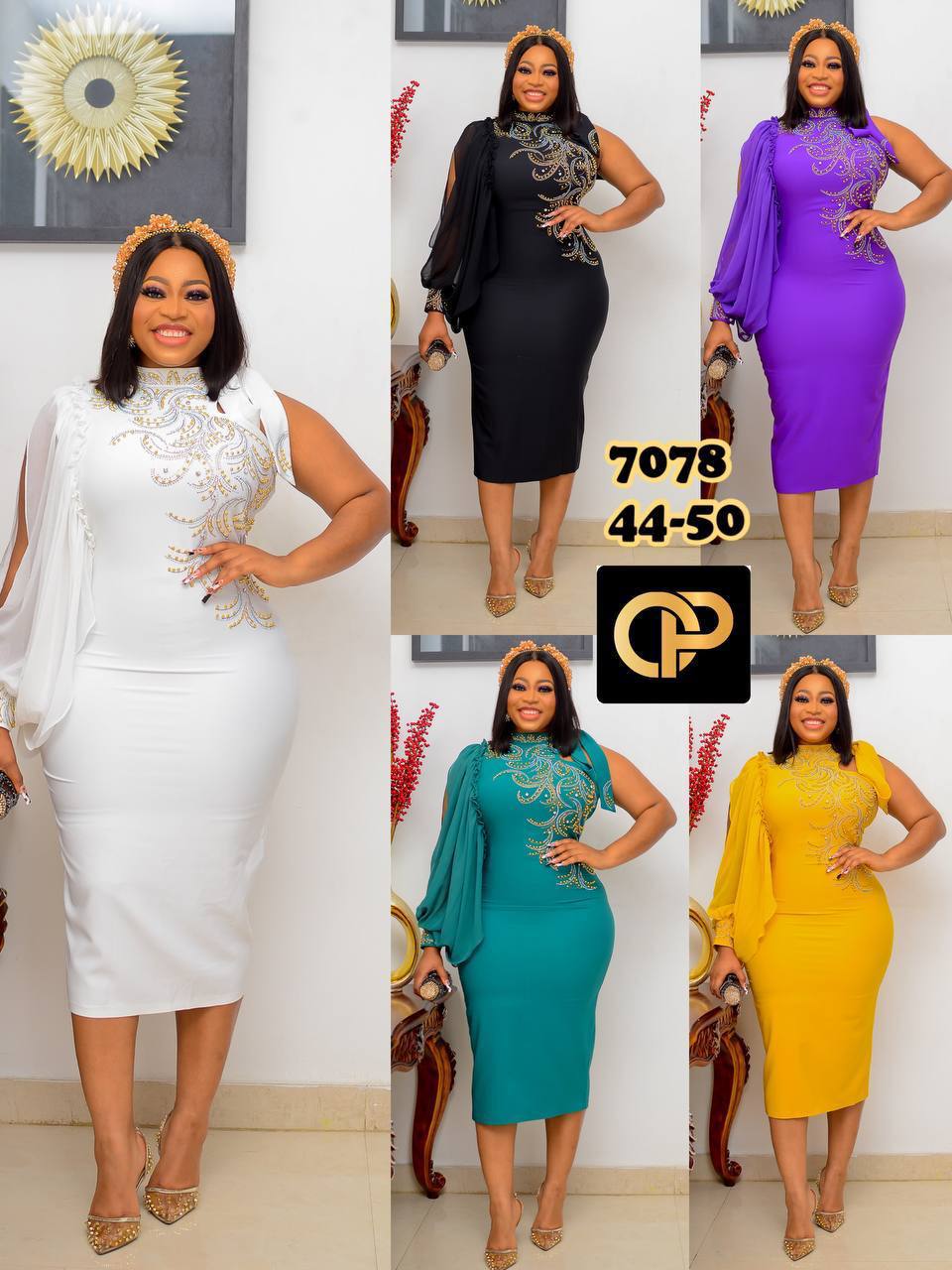 The Simi Asymmetric Cold-Shoulder Midi Dress - Image 7