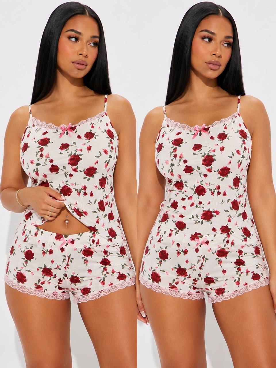 Camisole Tank Top & Booty Shorts Loungewear - Image 2