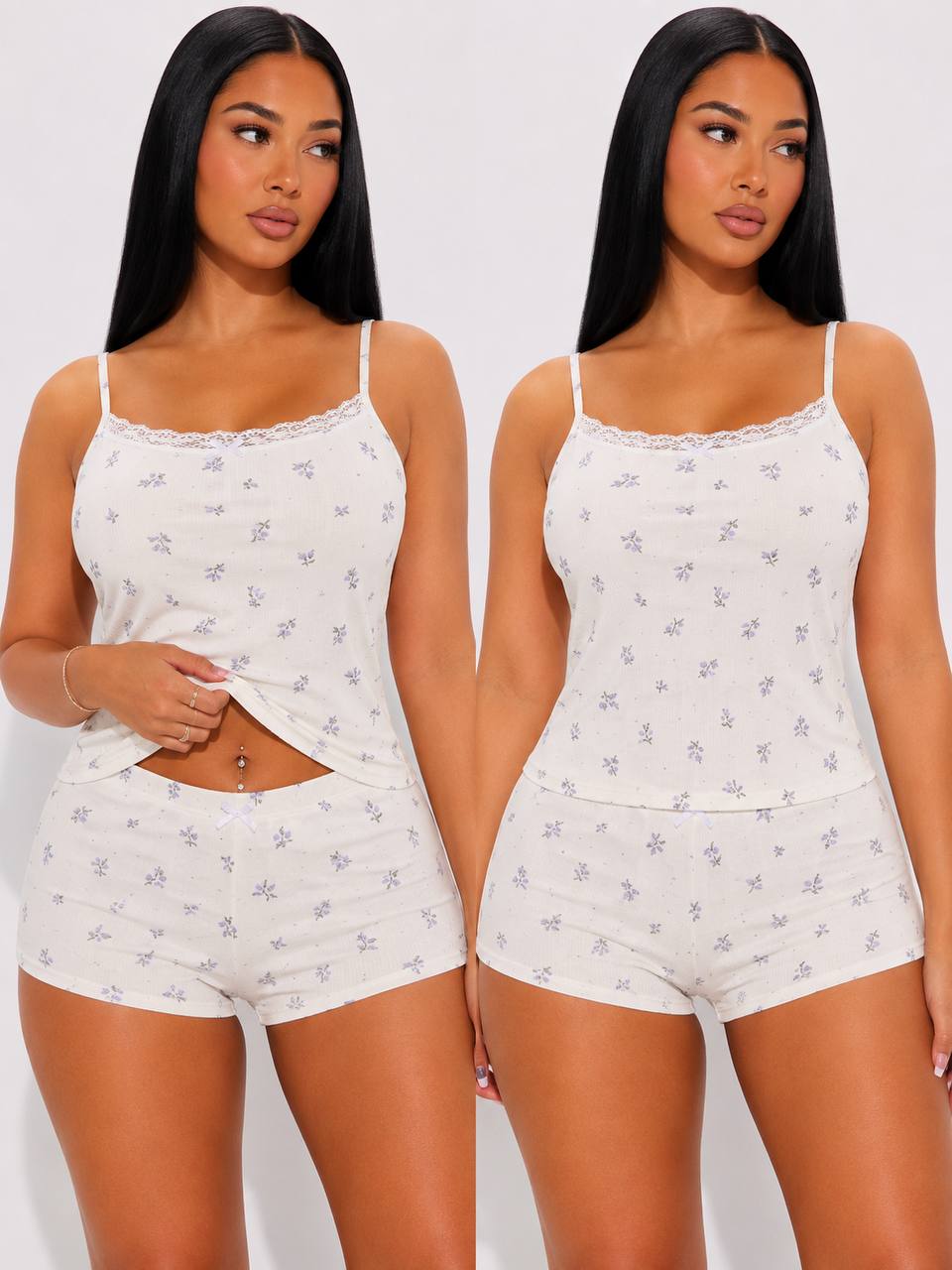Camisole Tank Top & Booty Shorts Loungewear - Image 4