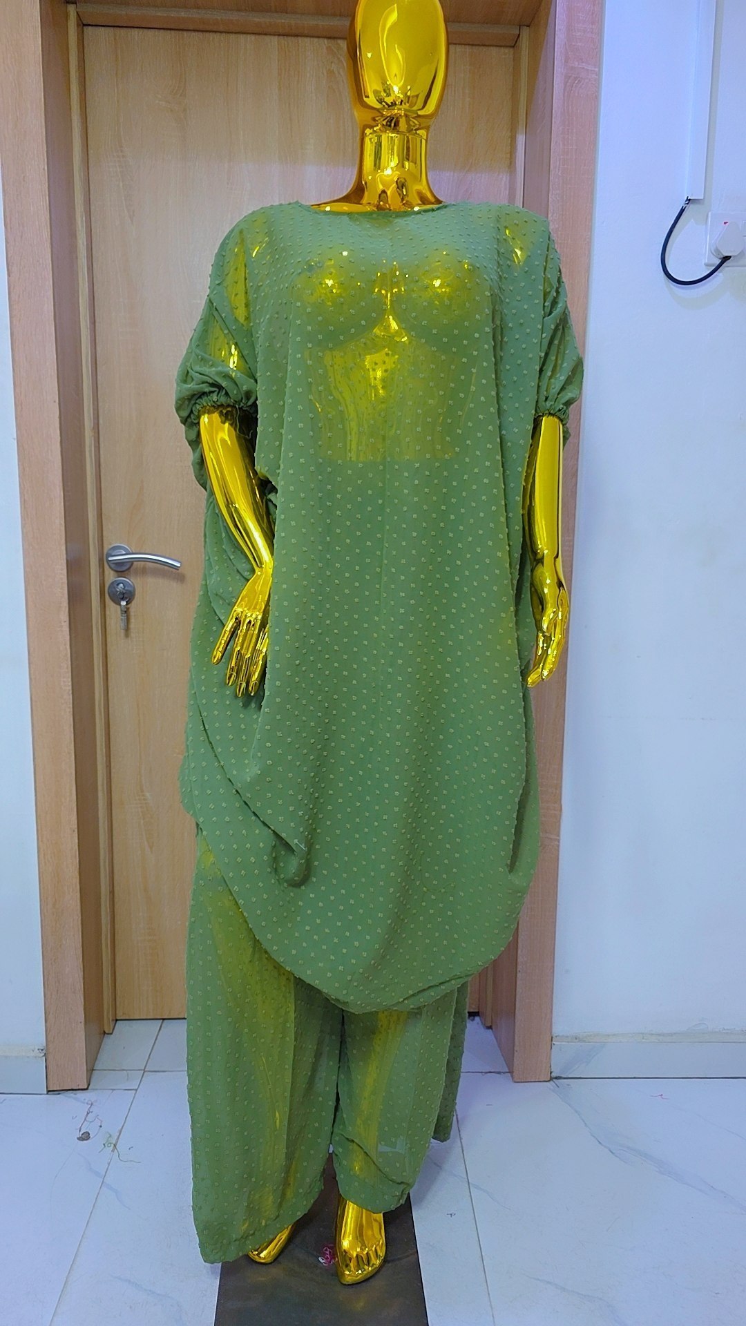 Premium Swiss Dot Chiffon "Up and Down" Native Set - Image 4